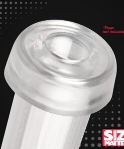 Clear vacuum pump cylinder with measurement markings