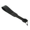 Black leather strap with stitching detail