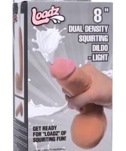 8 inch dual density squirt dildo packaging