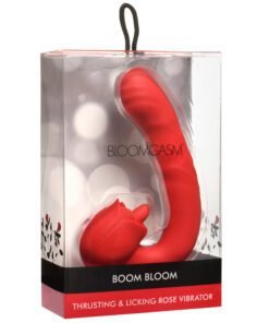 Red rose-shaped vibrator in packaging