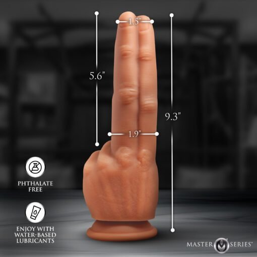 The Pleaser Double Finger Silicone Dildo - Image 4