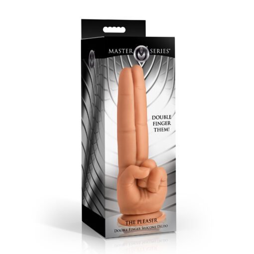 The Pleaser Double Finger Silicone Dildo - Image 7