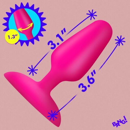 Flexible Vibrating Silicone Butt Plug - Pink - Image 4
