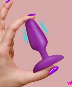 Flexible Vibrating Silicone Butt Plug - Purple