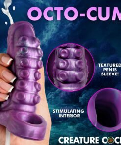 Purple textured penis sleeve for enhanced pleasure