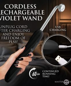 Cordless rechargeable violet wand for versatile play