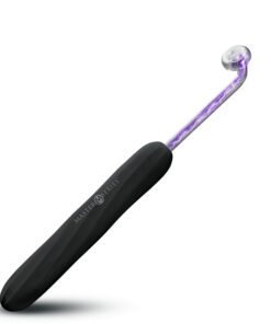 Master Series glass violet wand with a black handle