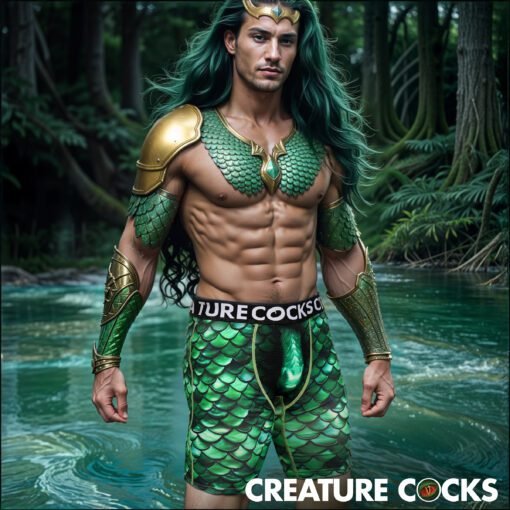 Creature Wear Cockness Monster Lake Creature Boxer Shorts - X-Large - Image 2