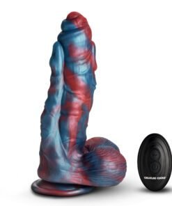 Colorful silicone dildo with remote control