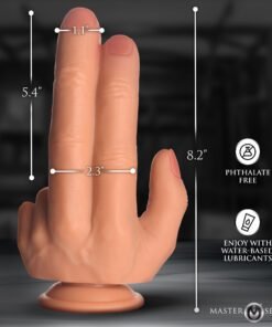 Realistic hand model with measurements