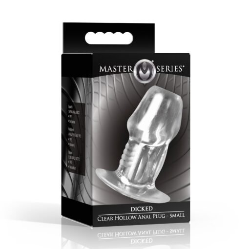 Dicked Clear Hollow Anal Plug - Small - Image 8