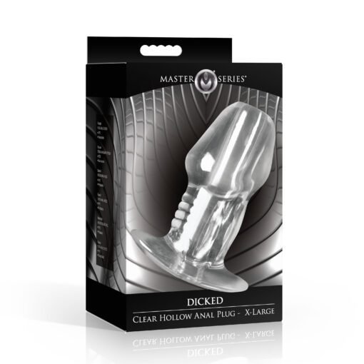 Dicked Clear Hollow Anal Plug - X-Large - Image 8