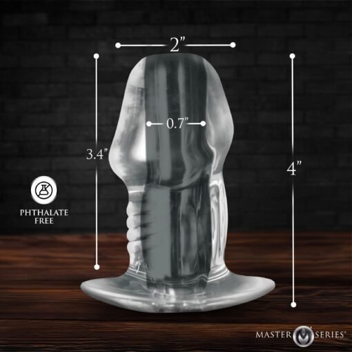 Dicked Clear Hollow Anal Plug - Medium - Image 5