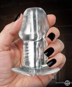 Dicked Clear Hollow Anal Plug - Medium