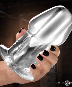 Dicked Clear Hollow Anal Plug - X-Large