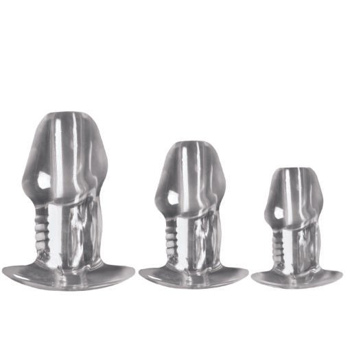 Dicked Clear Hollow Anal Plug 3pc Set - Image 7