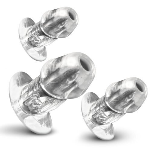 Dicked Clear Hollow Anal Plug 3pc Set - Image 6