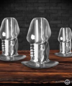 Dicked Clear Hollow Anal Plug 3pc Set