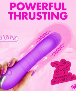 Purple vibrator with powerful thrusting feature