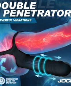 Double penetrator device with powerful vibrations for enhanced pleasure