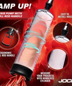 JOCK penis pump with ergonomic design and pull rod handle