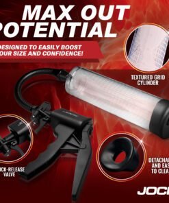 Jock brand penis pump designed for enhancing size and confidence