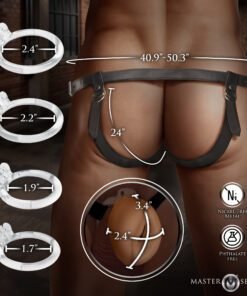 Image showcasing a detailed view of a harness with measurement specifications