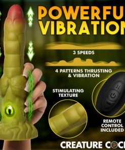 Vibrating sex toy with remote control and stimulating texture