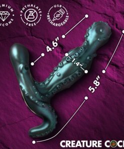 Premium silicone octopus-shaped toy, phthalate-free and USB rechargeable.
