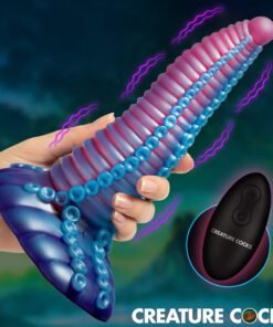Mega-Tenta Vibrating Silicone Dildo