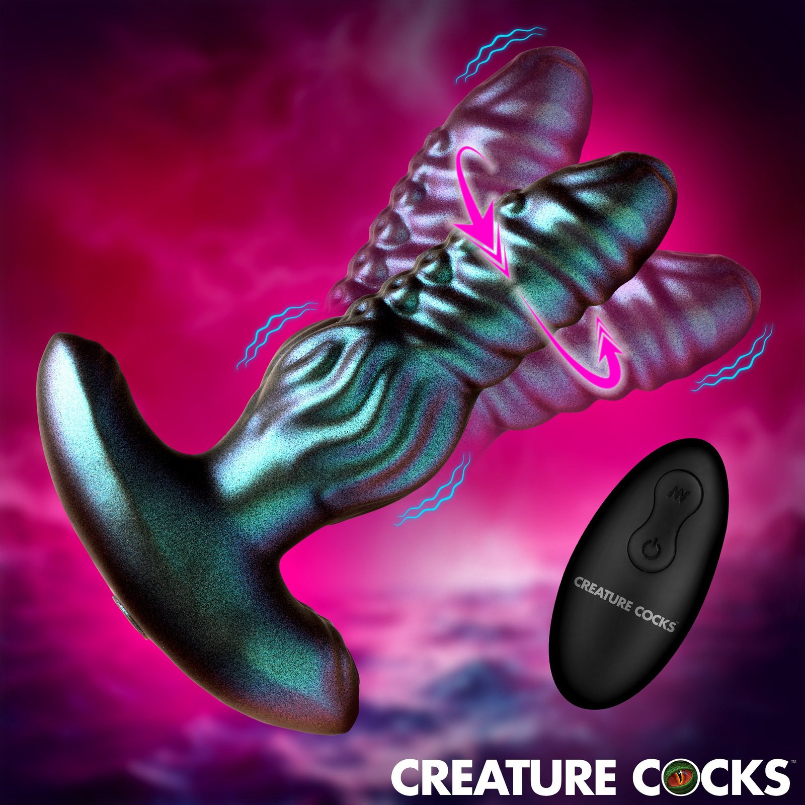 Octo-Squirm Vibrating & Squirming Silicone Anal Plug