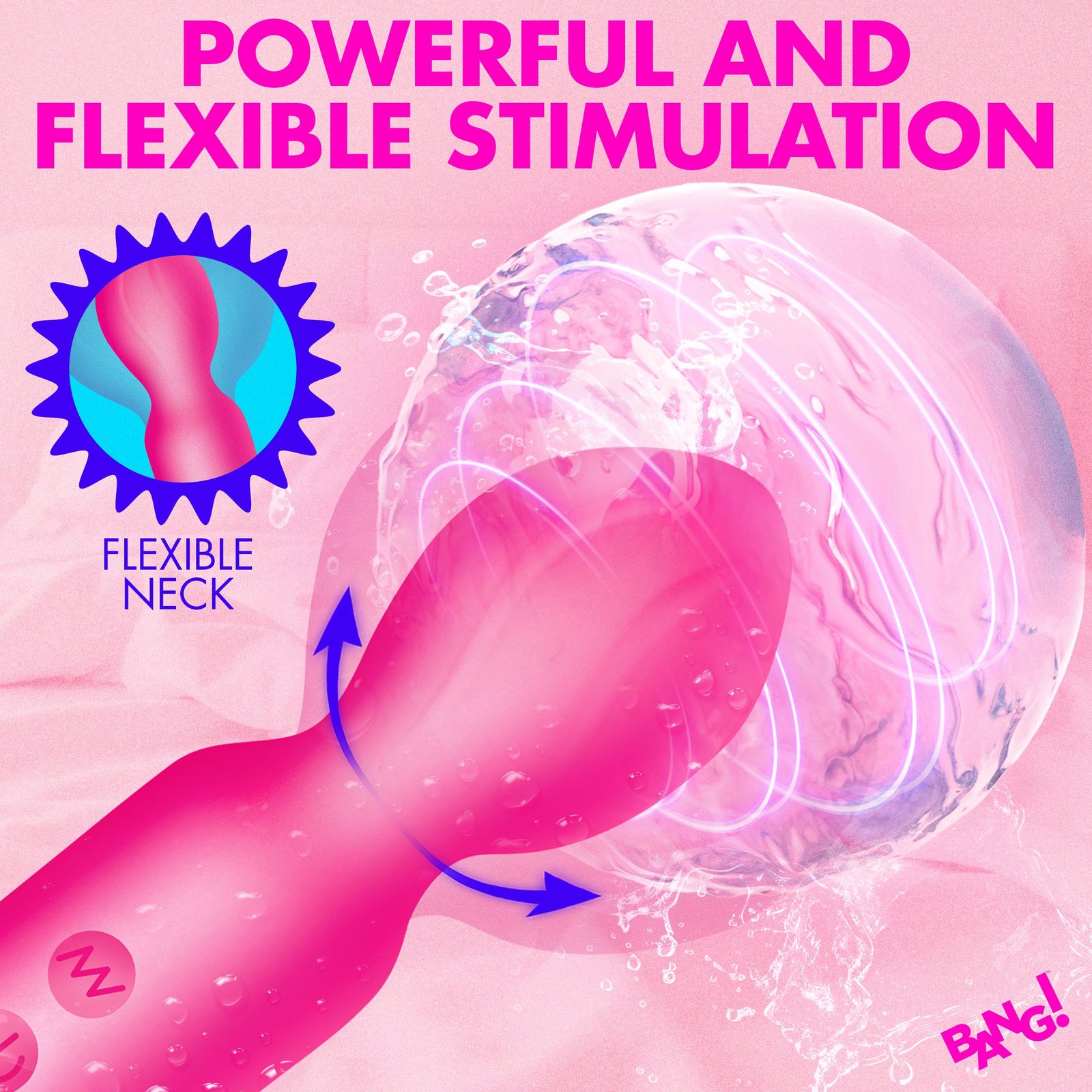 18X Vibrating Silicone Mini Wand - PInk - Image 3