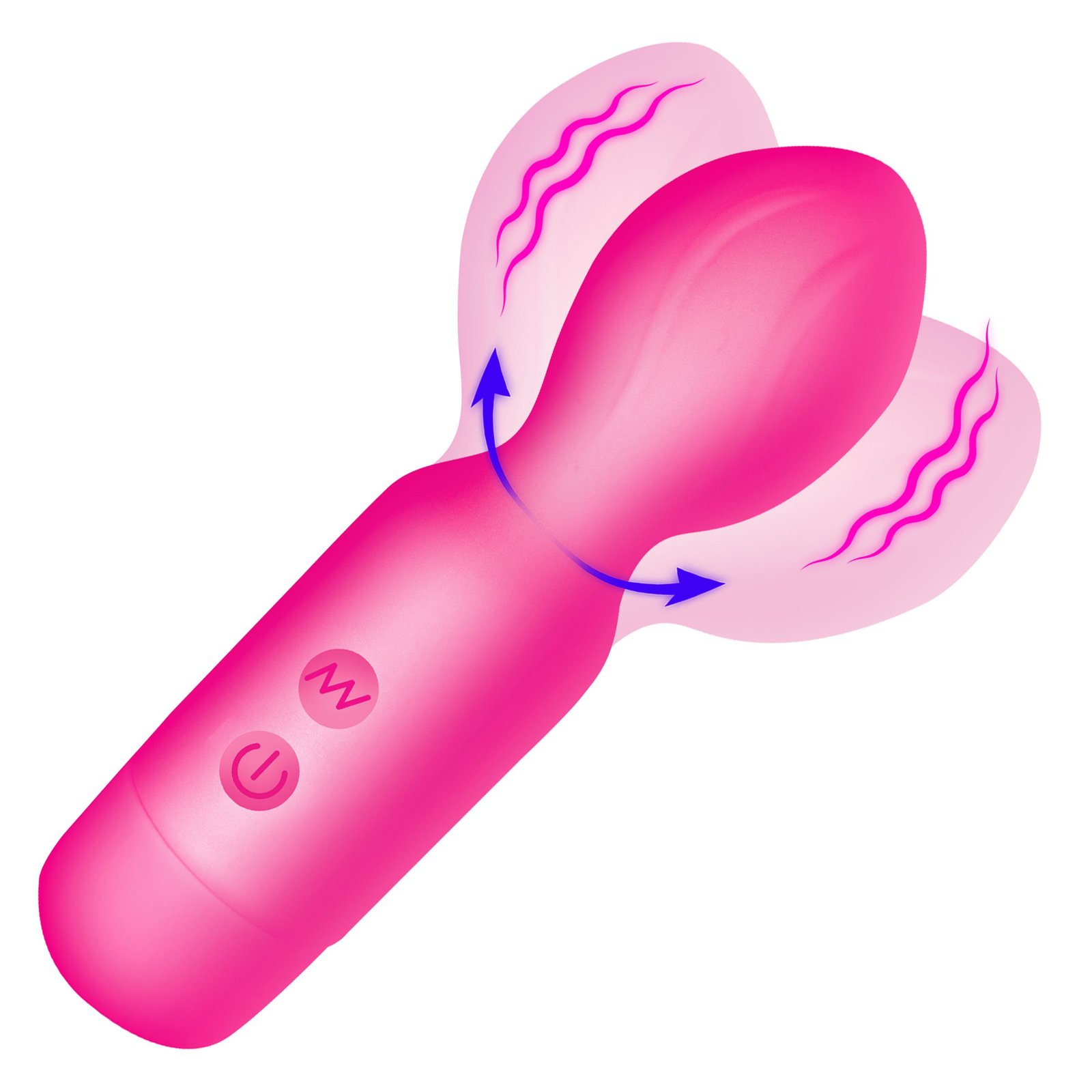 18X Vibrating Silicone Mini Wand - PInk - Image 5