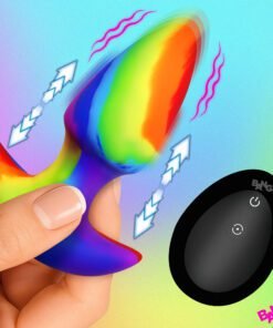 Thrusting and Vibrating Silicone Butt Plug