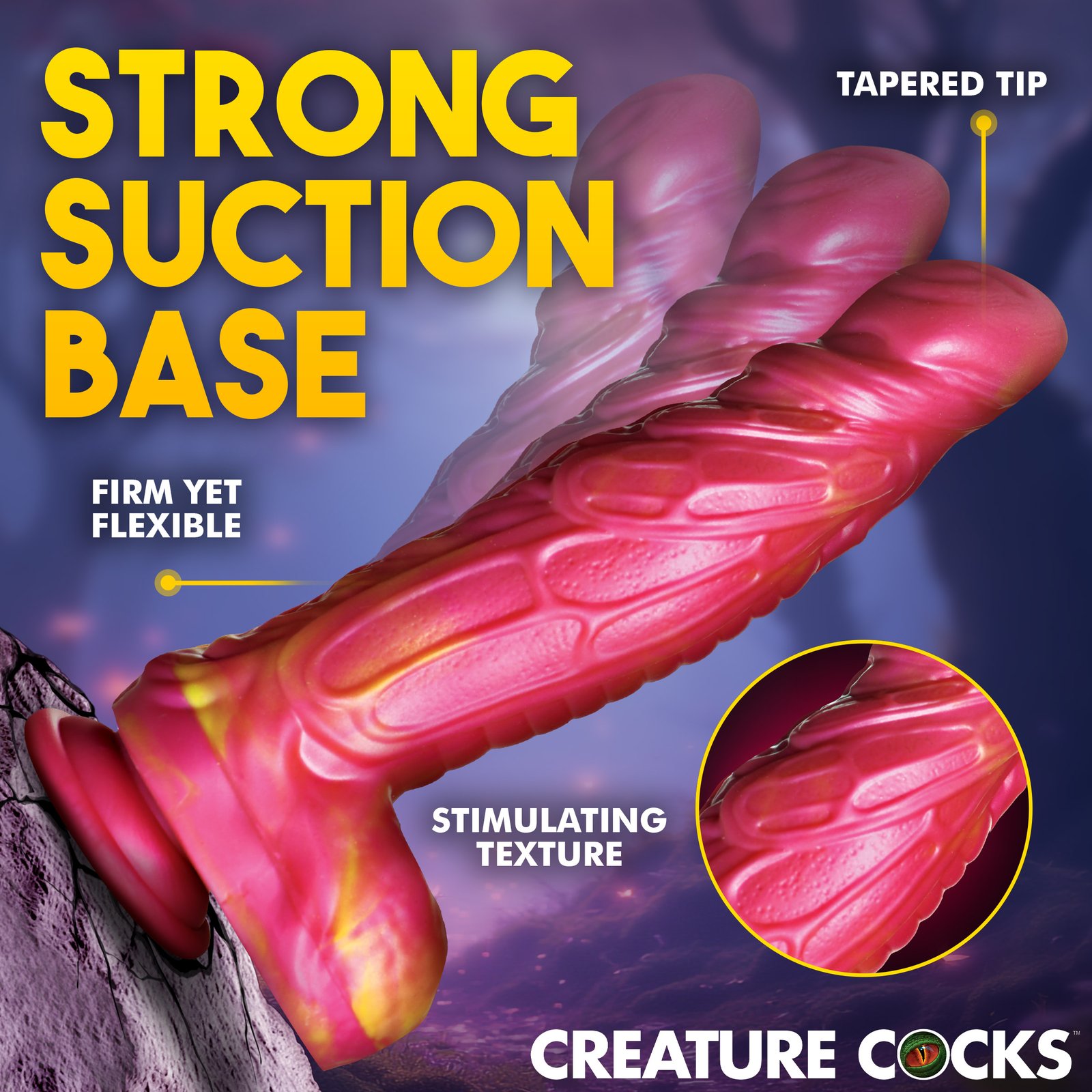 Vespid Thrusting & Vibrating Silicone Dildo - Image 3