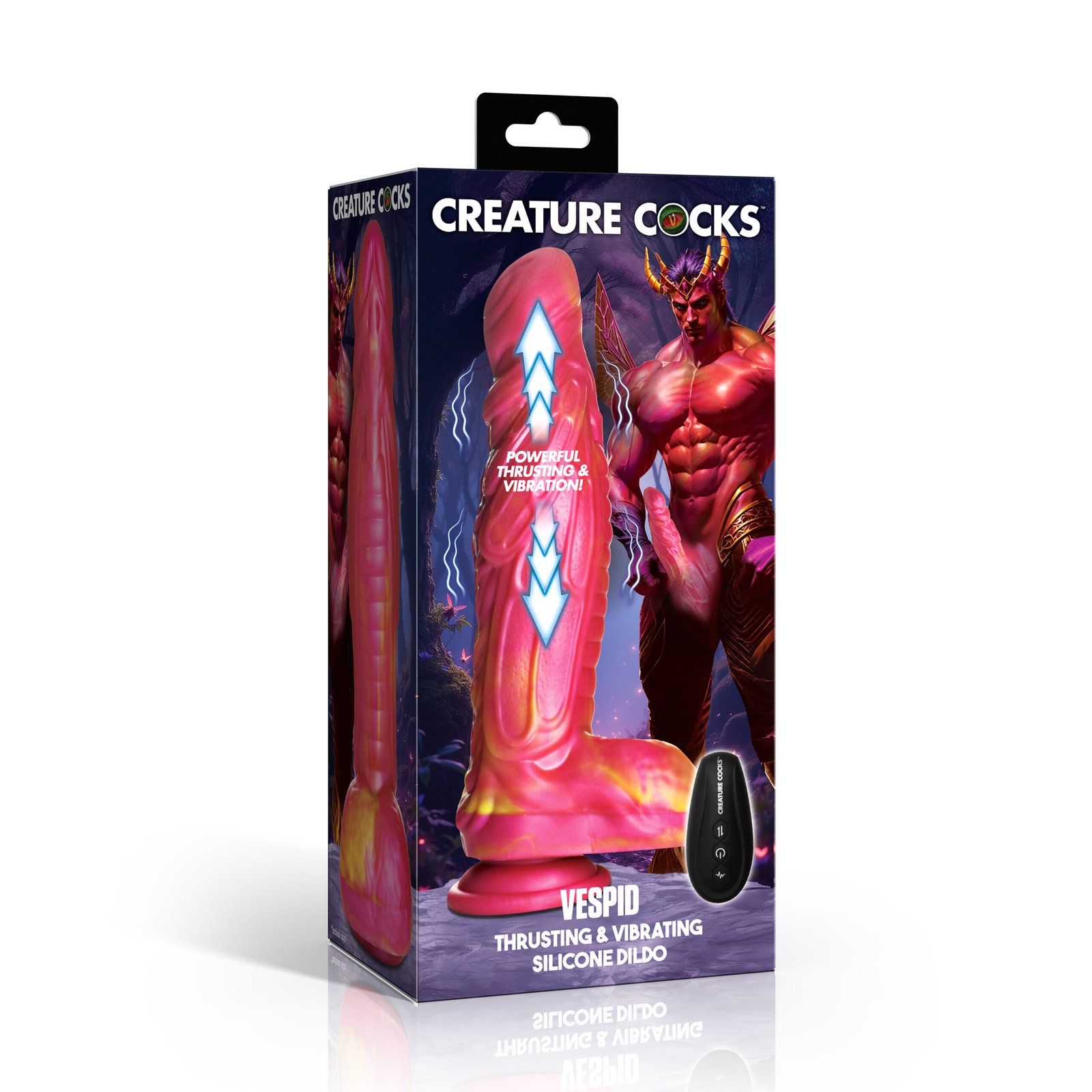 Vespid Thrusting & Vibrating Silicone Dildo - Image 6