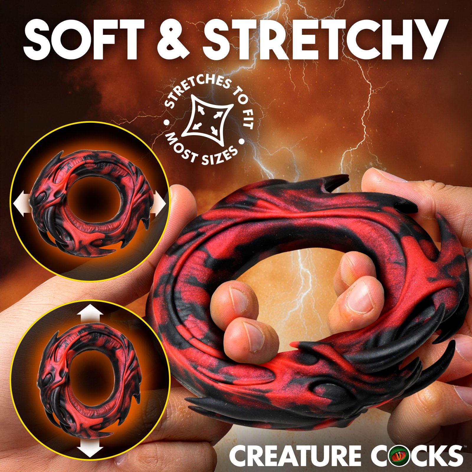 Hell Fang Silicone Cock Ring - Image 3