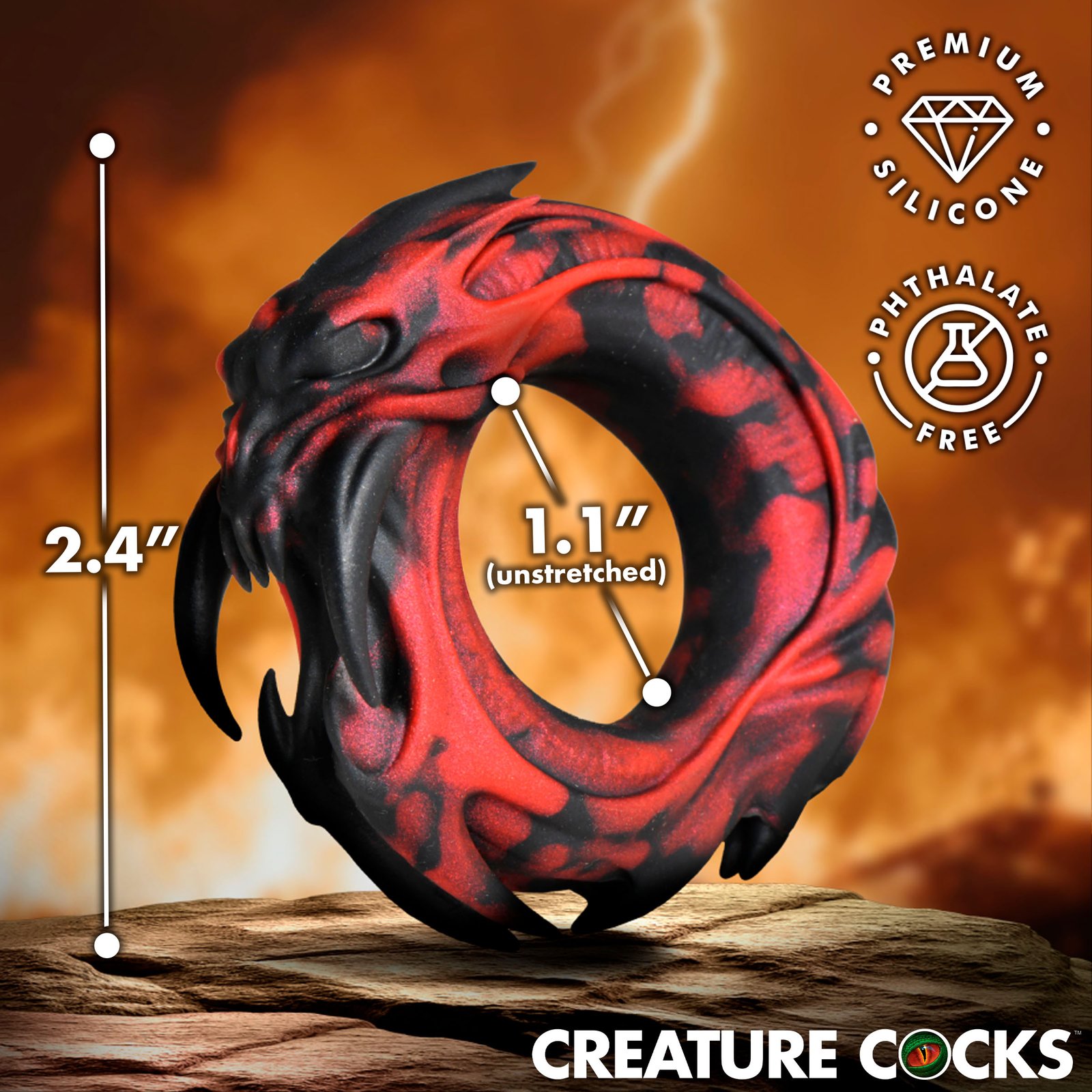 Hell Fang Silicone Cock Ring - Image 4